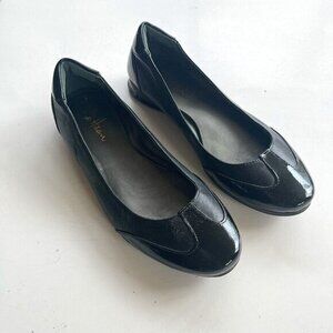 Cole Haan Black Leather Comfort Shoes Slip On Flats Womens‎ Size 6B